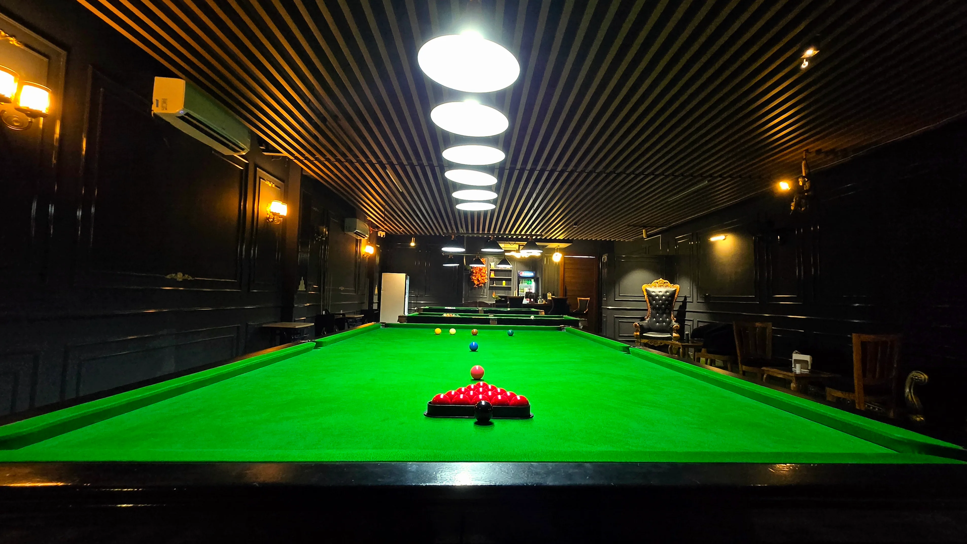 Pool tables on the main floor
